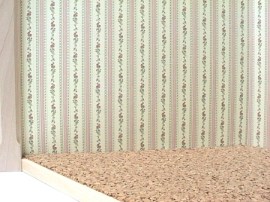 Puppenzimmer, tapeziert, Tapete1_Detail